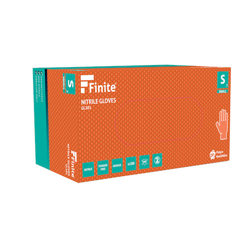 Finite® Orange HD Disposable Gloves (5010699544377)